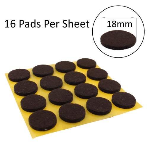 18mm Round Self Adhesive Felt Pads Ideal For Furniture & Also For Table & Chair Legs
